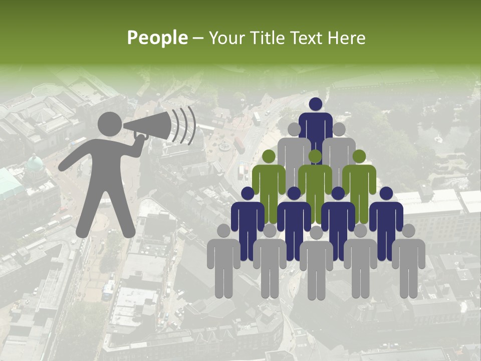 An Aerial View Of A City With Lots Of Buildings PowerPoint Template