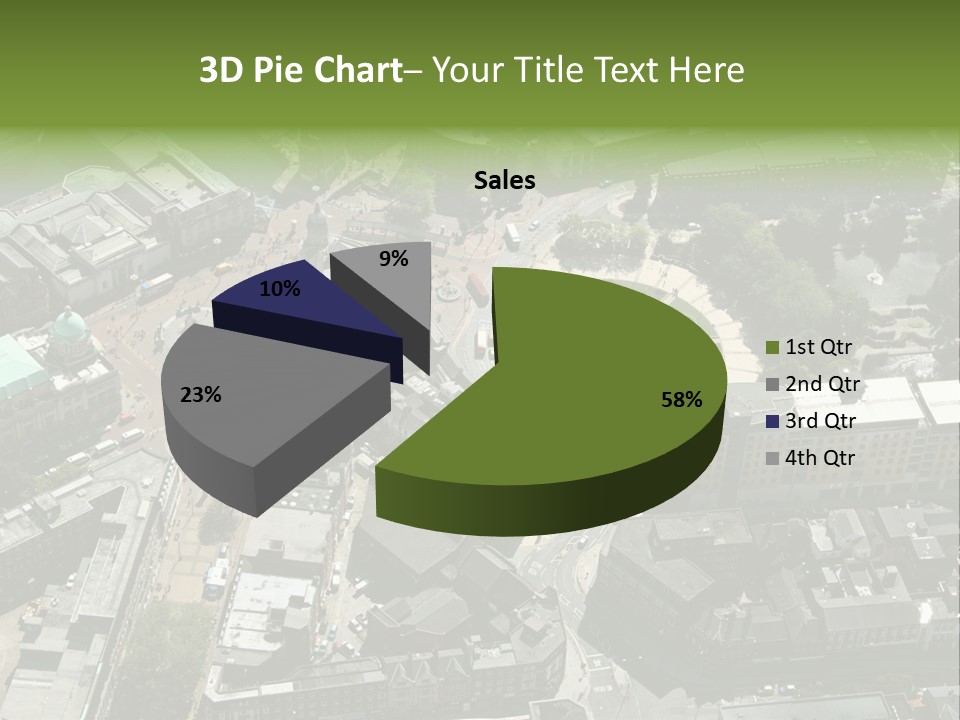 An Aerial View Of A City With Lots Of Buildings PowerPoint Template