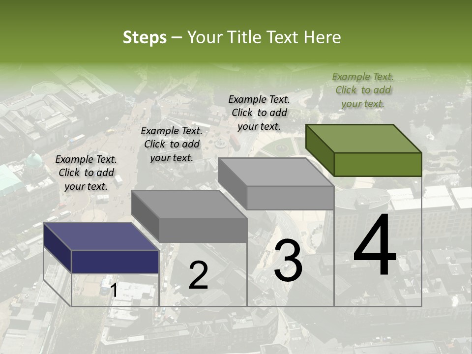 An Aerial View Of A City With Lots Of Buildings PowerPoint Template