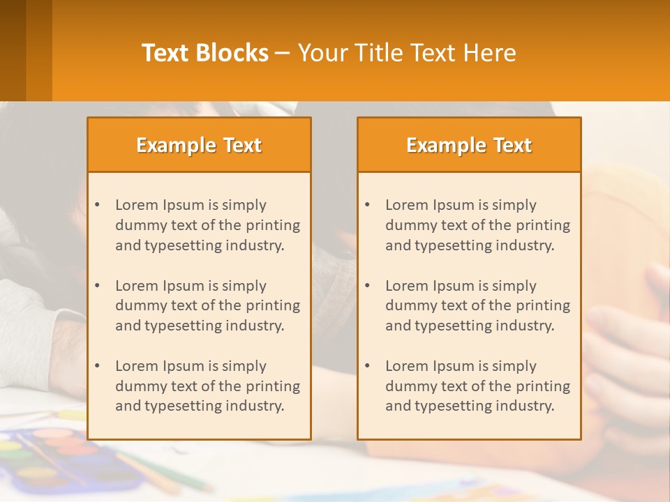 A Man And A Child Are Writing On A Piece Of Paper PowerPoint Template