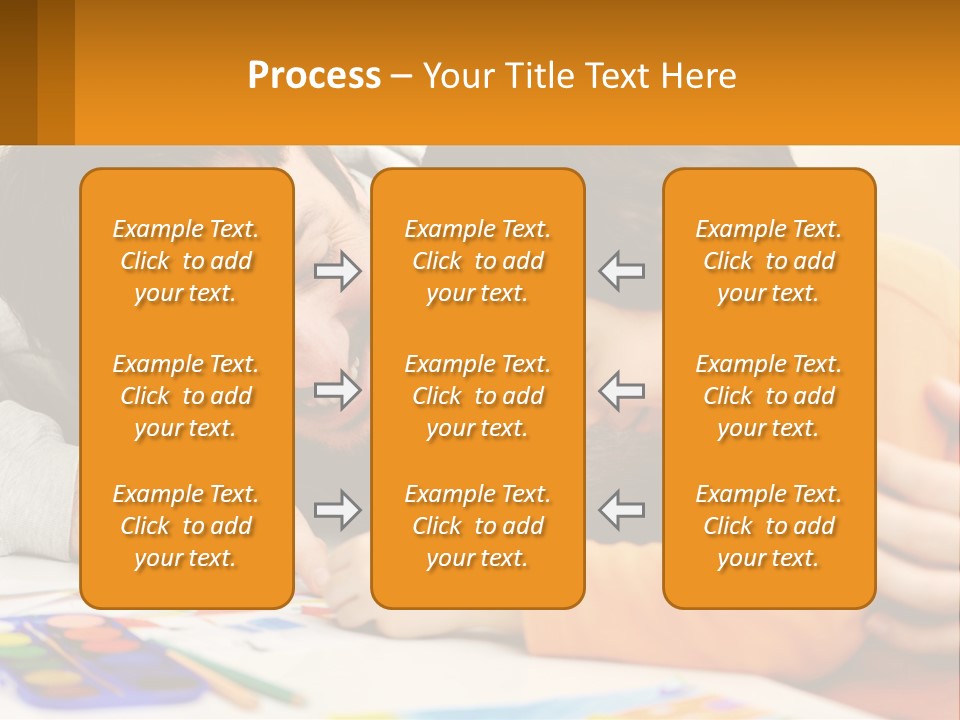 A Man And A Child Are Writing On A Piece Of Paper PowerPoint Template