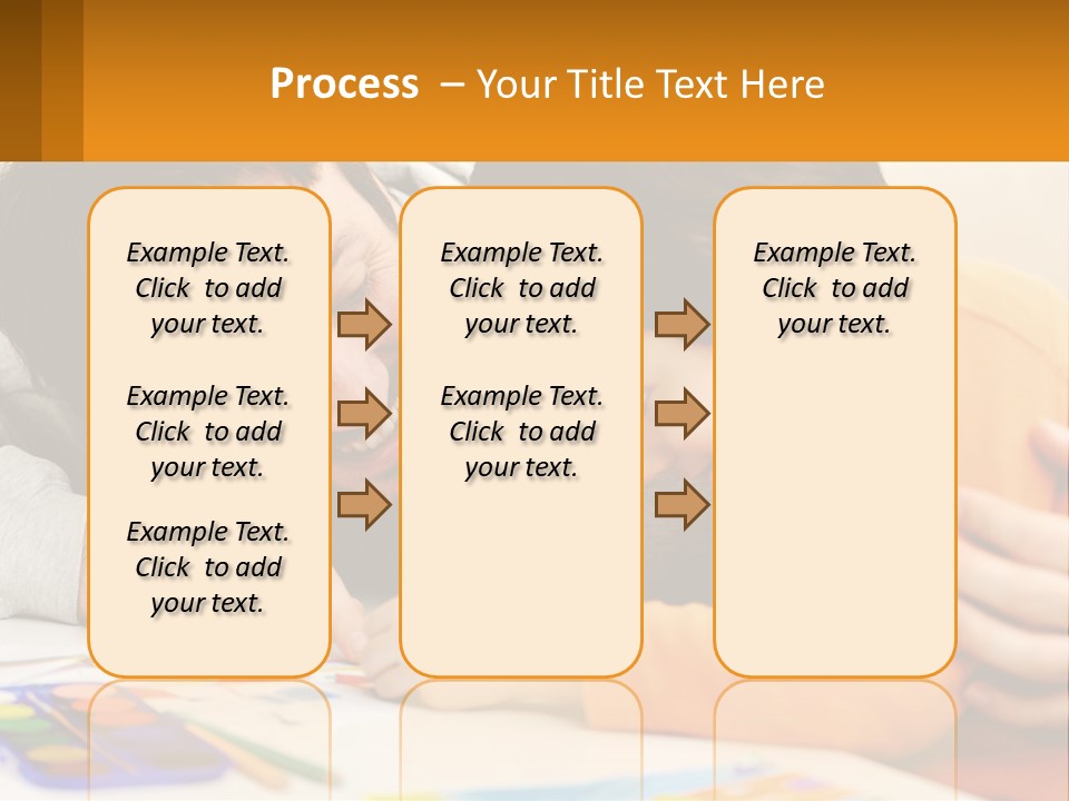A Man And A Child Are Writing On A Piece Of Paper PowerPoint Template