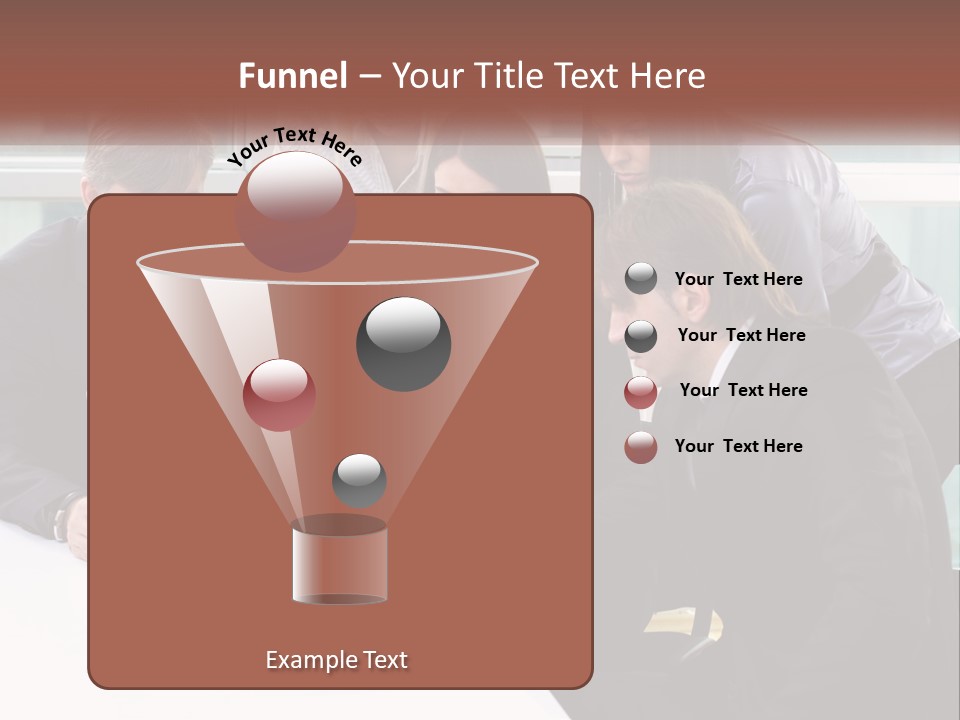 A Group Of Business People Looking At A Laptop PowerPoint Template