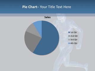 A Skeleton Running On A Black And Blue Background PowerPoint Template