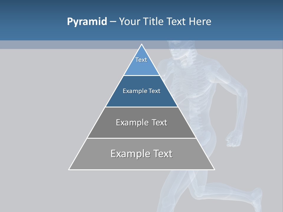 A Skeleton Running On A Black And Blue Background PowerPoint Template