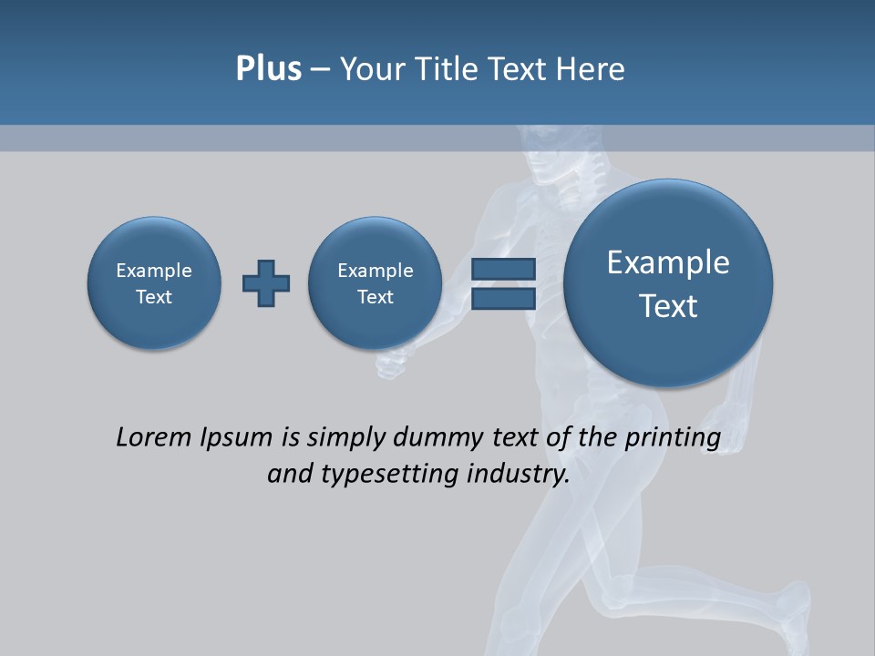 A Skeleton Running On A Black And Blue Background PowerPoint Template