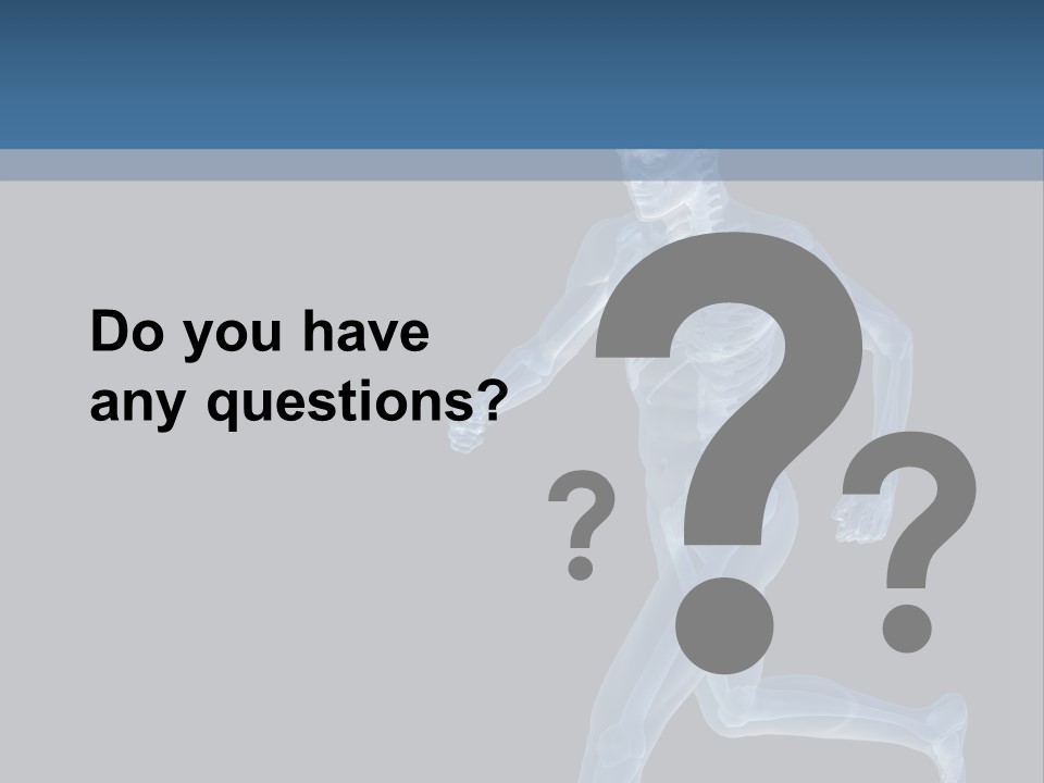 A Skeleton Running On A Black And Blue Background PowerPoint Template