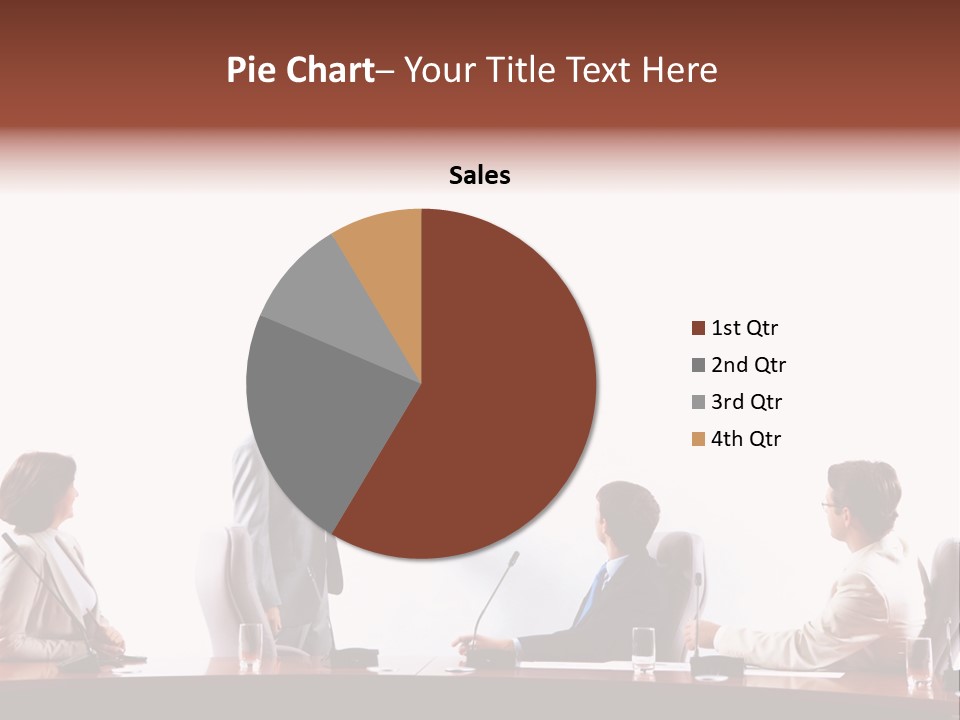 A Group Of People Sitting Around A Conference Table PowerPoint Template