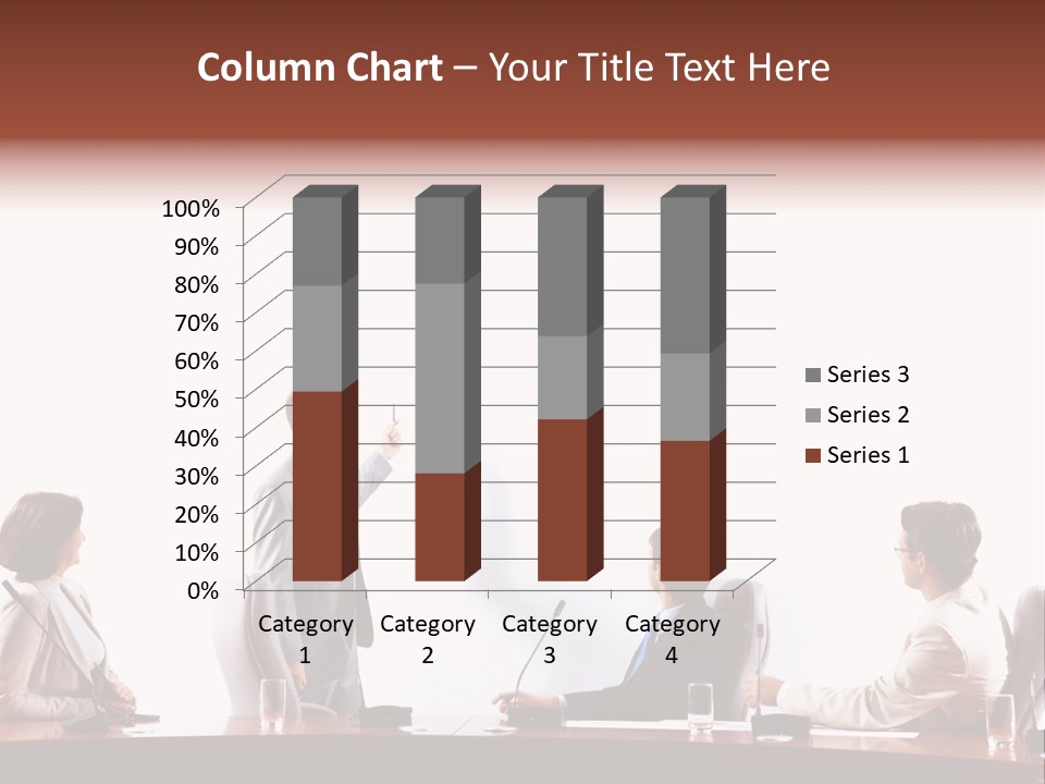 A Group Of People Sitting Around A Conference Table PowerPoint Template