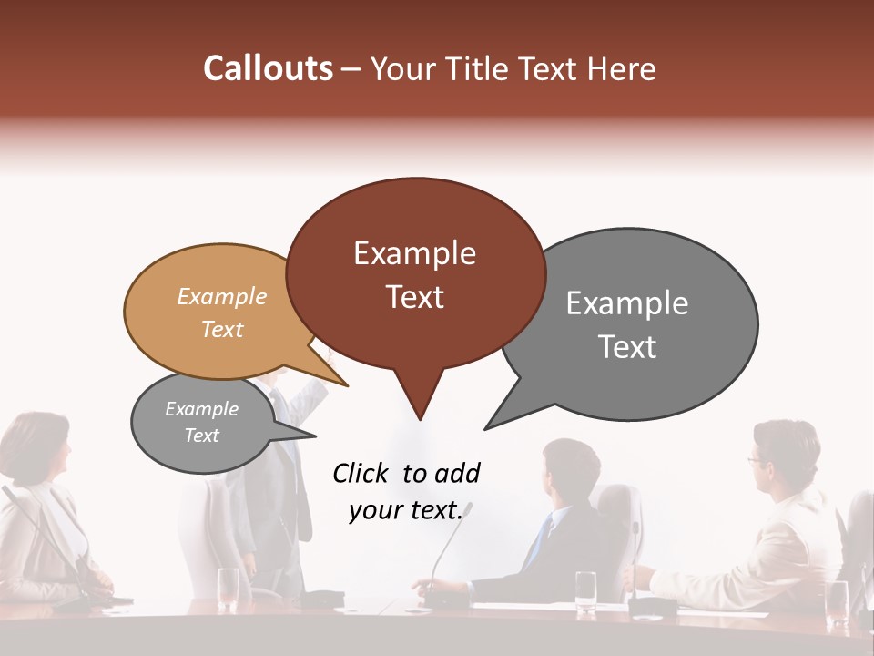 A Group Of People Sitting Around A Conference Table PowerPoint Template