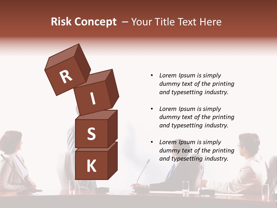 A Group Of People Sitting Around A Conference Table PowerPoint Template