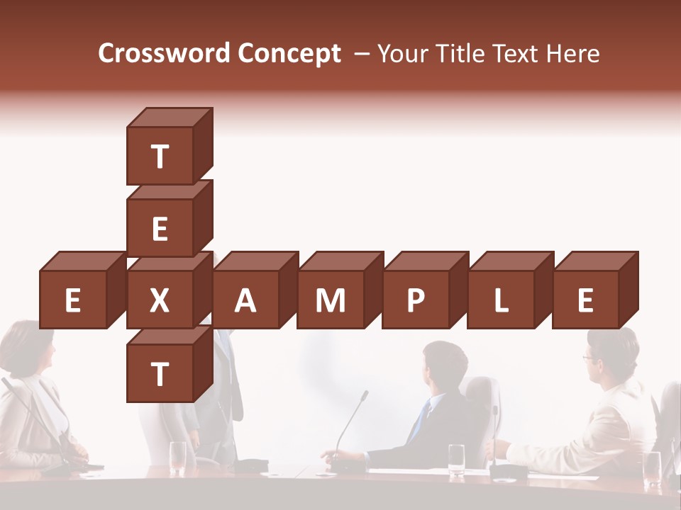 A Group Of People Sitting Around A Conference Table PowerPoint Template