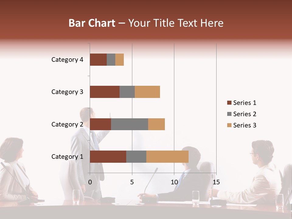 A Group Of People Sitting Around A Conference Table PowerPoint Template