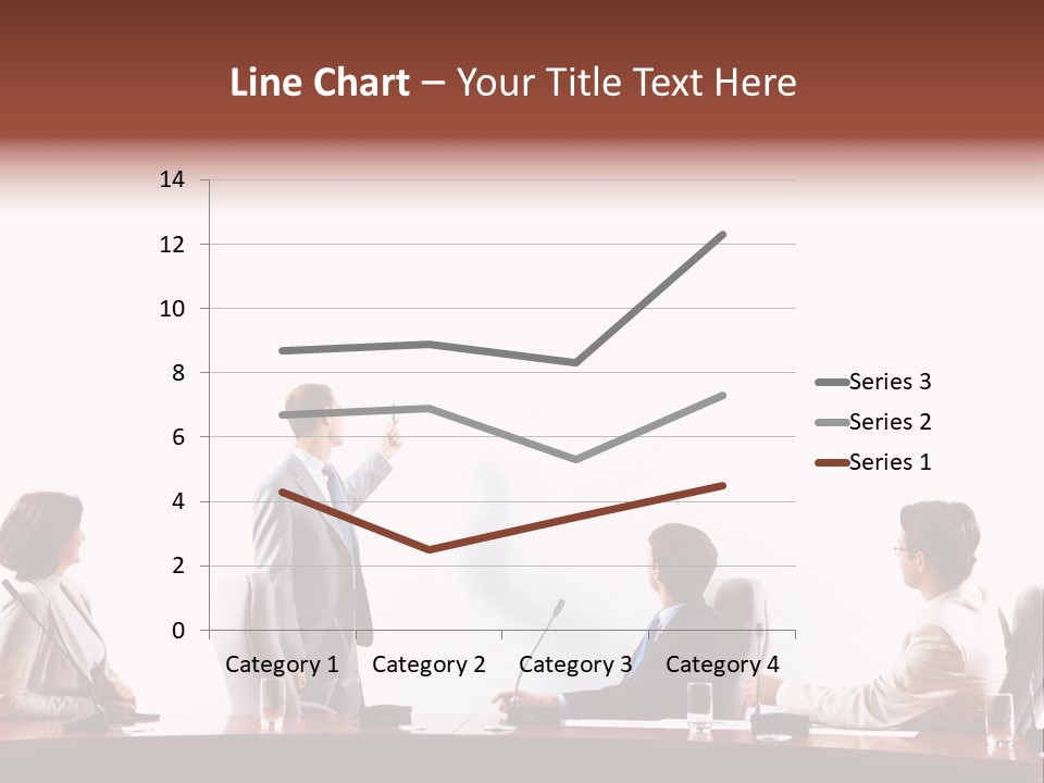 A Group Of People Sitting Around A Conference Table PowerPoint Template
