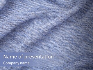 A Blue Textured Fabric Powerpoint Presentation PowerPoint Template
