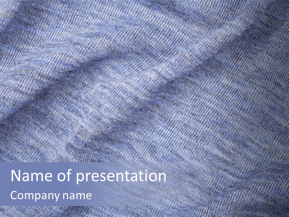 A Blue Textured Fabric Powerpoint Presentation PowerPoint Template