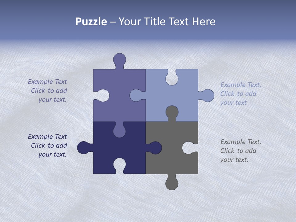 A Blue Textured Fabric Powerpoint Presentation PowerPoint Template