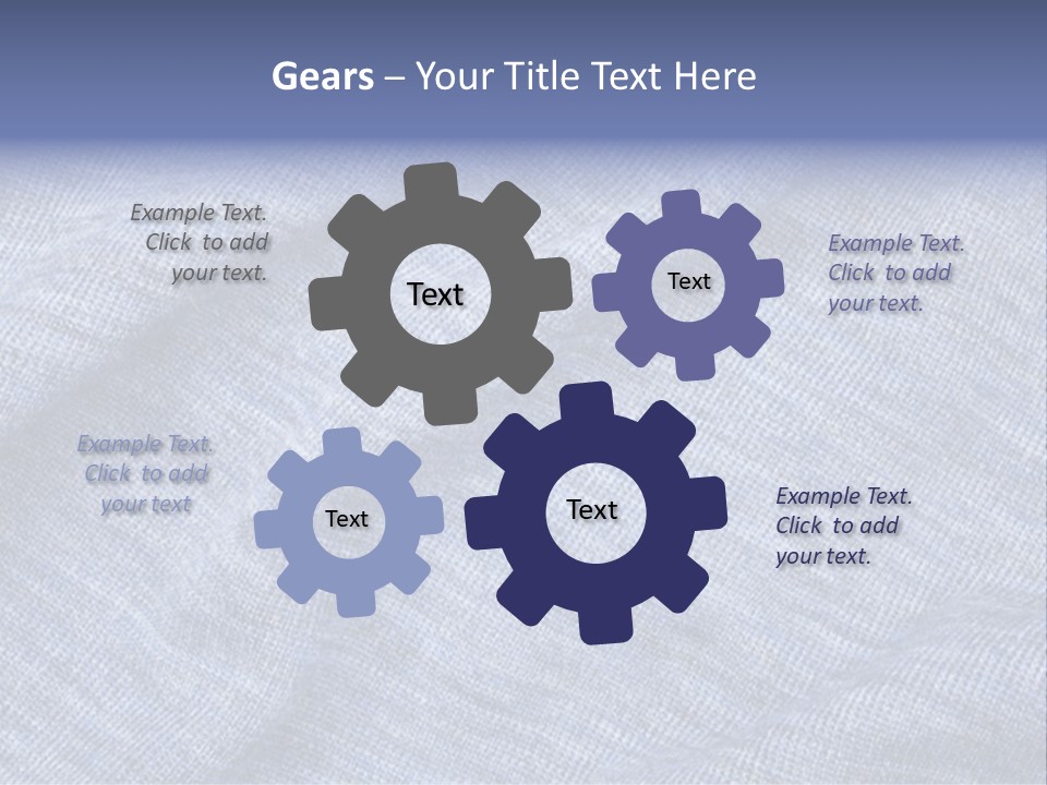 A Blue Textured Fabric Powerpoint Presentation PowerPoint Template