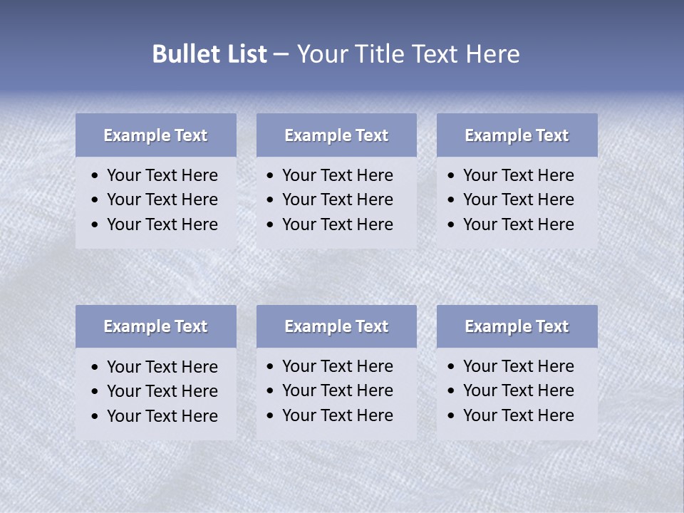A Blue Textured Fabric Powerpoint Presentation PowerPoint Template