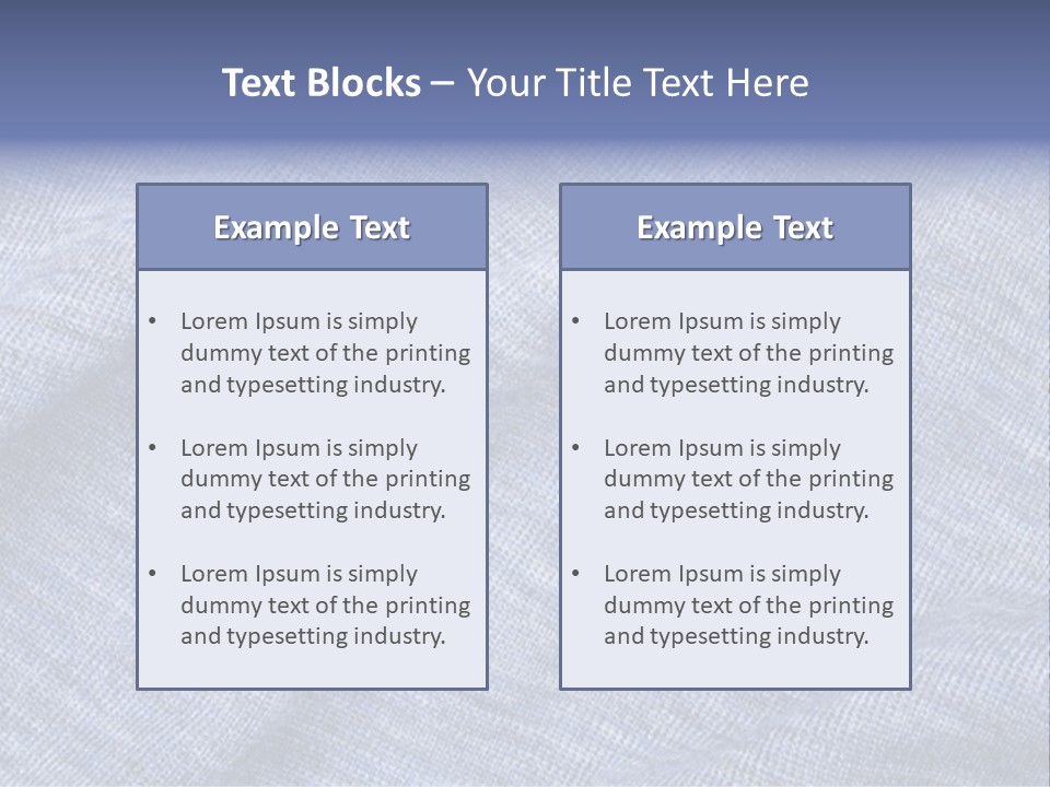 A Blue Textured Fabric Powerpoint Presentation PowerPoint Template