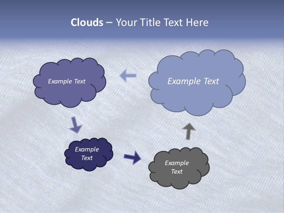 A Blue Textured Fabric Powerpoint Presentation PowerPoint Template