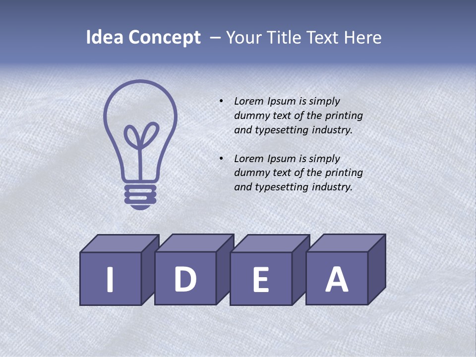 A Blue Textured Fabric Powerpoint Presentation PowerPoint Template