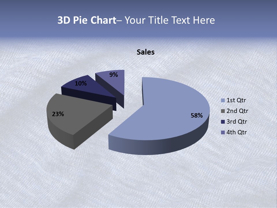 A Blue Textured Fabric Powerpoint Presentation PowerPoint Template