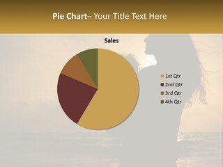 A Silhouette Of A Woman Holding A Child On A Beach PowerPoint Template