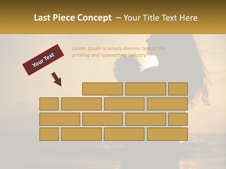 A Silhouette Of A Woman Holding A Child On A Beach PowerPoint Template