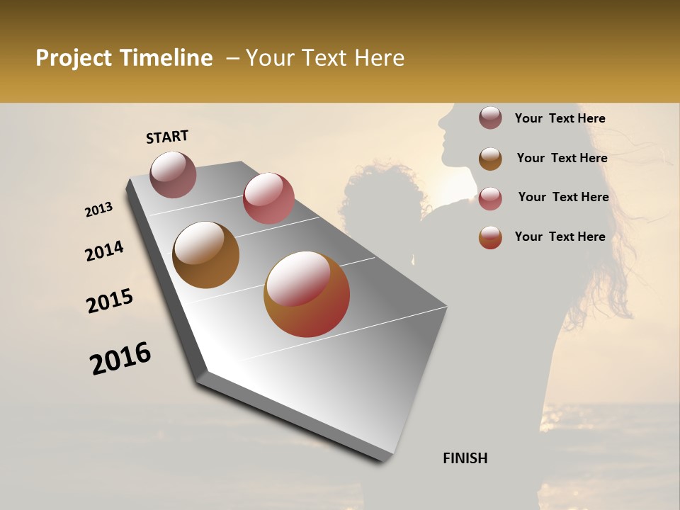 A Silhouette Of A Woman Holding A Child On A Beach PowerPoint Template