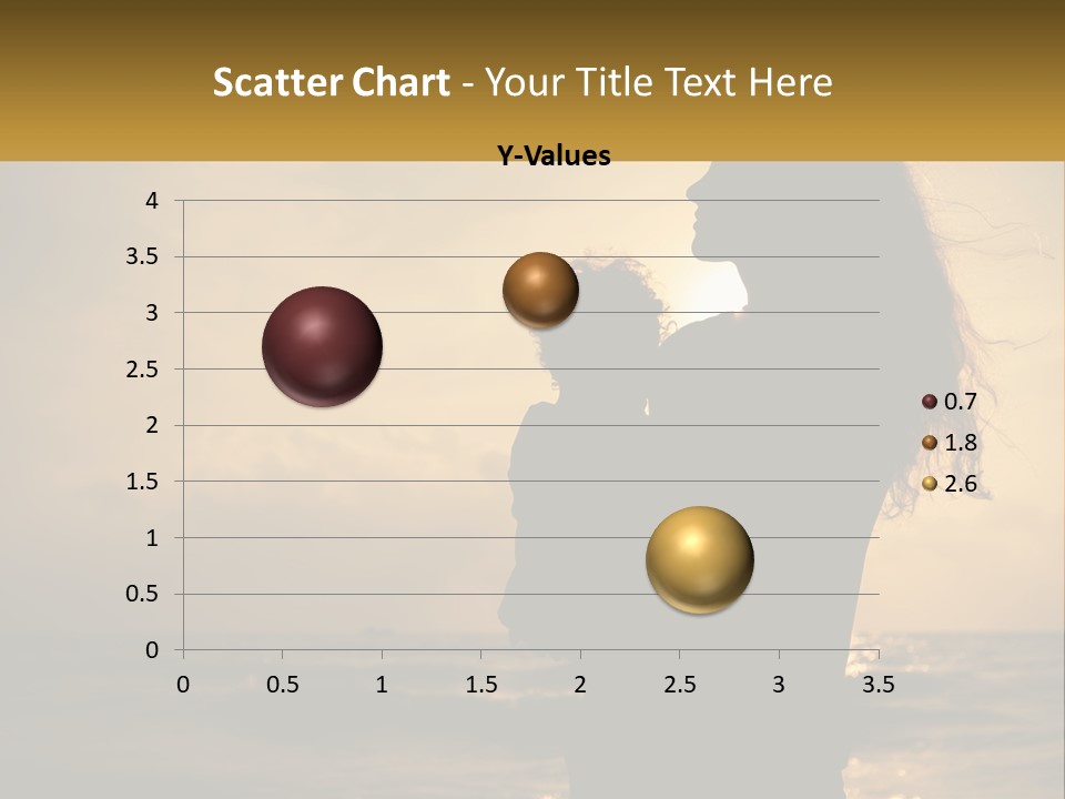 A Silhouette Of A Woman Holding A Child On A Beach PowerPoint Template