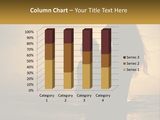 A Silhouette Of A Woman Holding A Child On A Beach PowerPoint Template