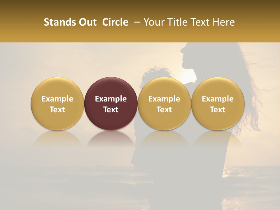 A Silhouette Of A Woman Holding A Child On A Beach PowerPoint Template