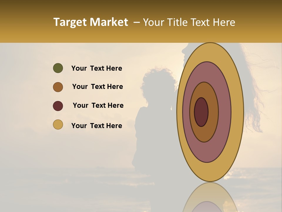 A Silhouette Of A Woman Holding A Child On A Beach PowerPoint Template