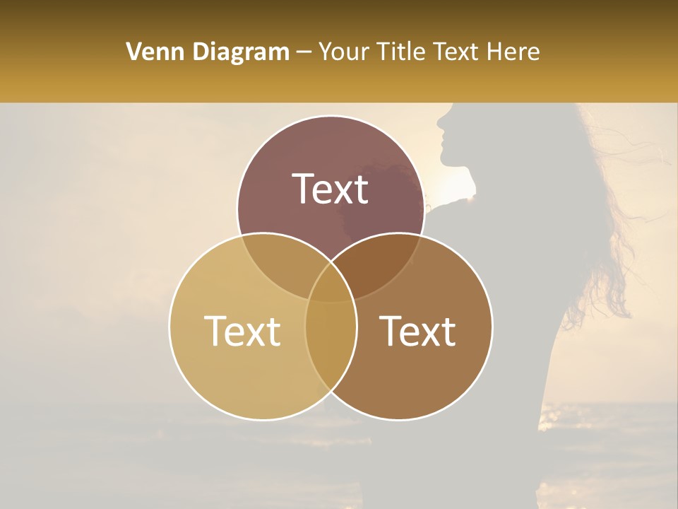 A Silhouette Of A Woman Holding A Child On A Beach PowerPoint Template