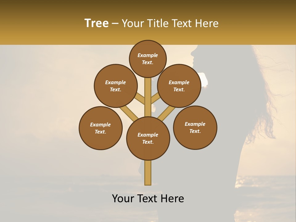 A Silhouette Of A Woman Holding A Child On A Beach PowerPoint Template