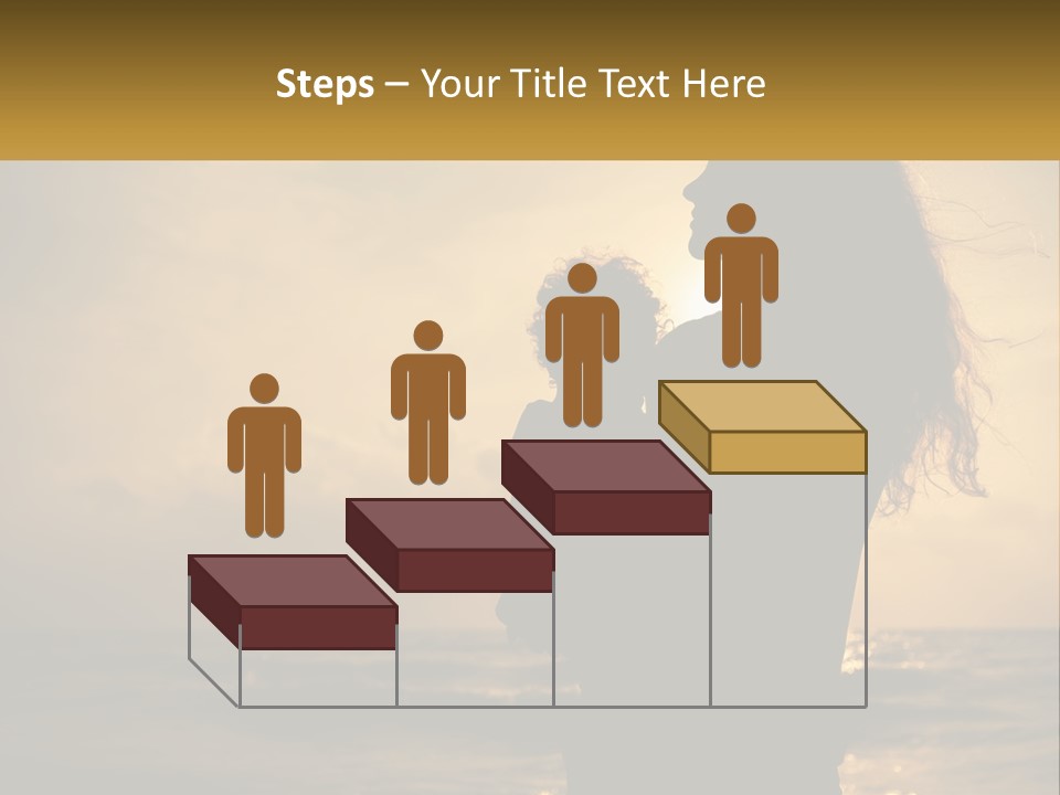 A Silhouette Of A Woman Holding A Child On A Beach PowerPoint Template