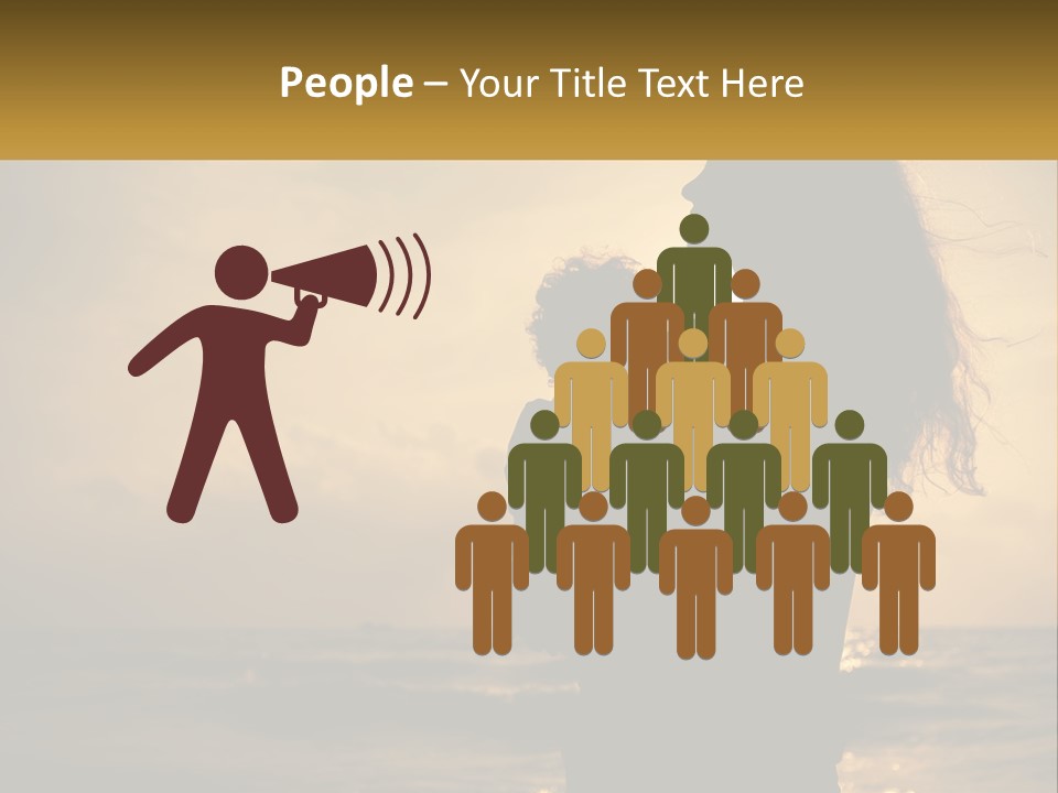 A Silhouette Of A Woman Holding A Child On A Beach PowerPoint Template