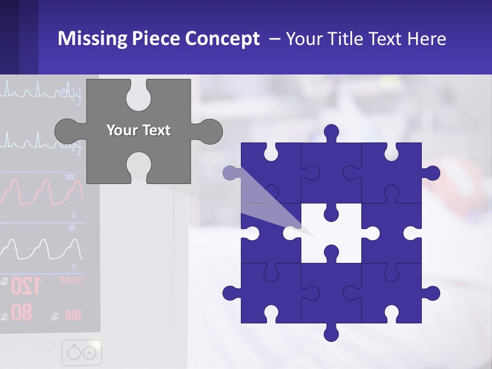 A Medical Powerpoint Presentation With A Hospital Bed In The Background PowerPoint Template