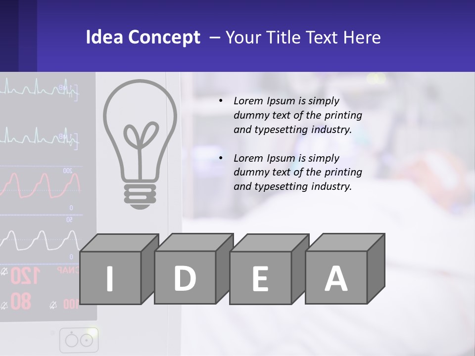 A Medical Powerpoint Presentation With A Hospital Bed In The Background PowerPoint Template