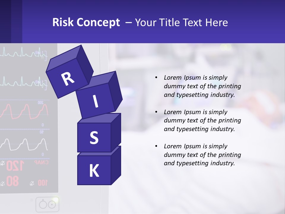A Medical Powerpoint Presentation With A Hospital Bed In The Background PowerPoint Template