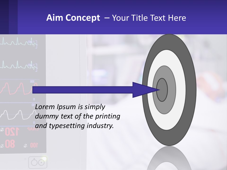 A Medical Powerpoint Presentation With A Hospital Bed In The Background PowerPoint Template