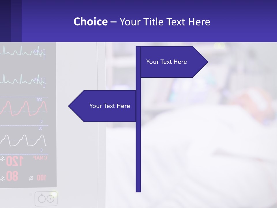 A Medical Powerpoint Presentation With A Hospital Bed In The Background PowerPoint Template