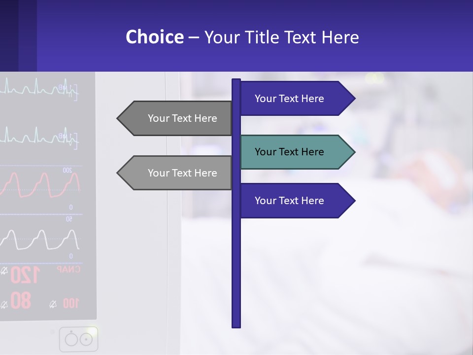 A Medical Powerpoint Presentation With A Hospital Bed In The Background PowerPoint Template