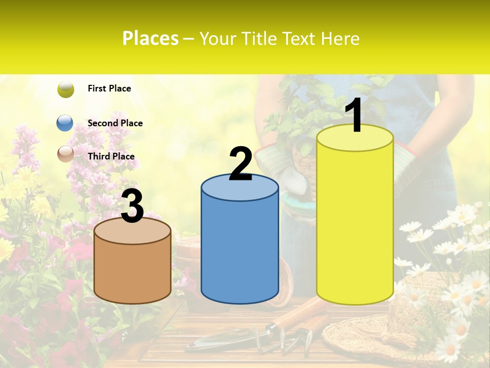 A Person Holding A Potted Plant In Their Hands PowerPoint Template
