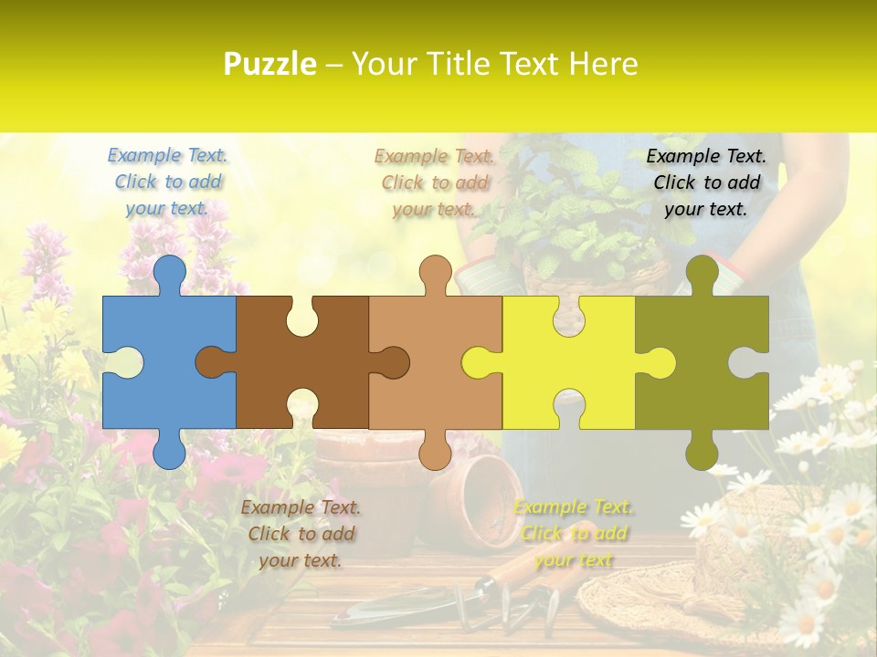 A Person Holding A Potted Plant In Their Hands PowerPoint Template
