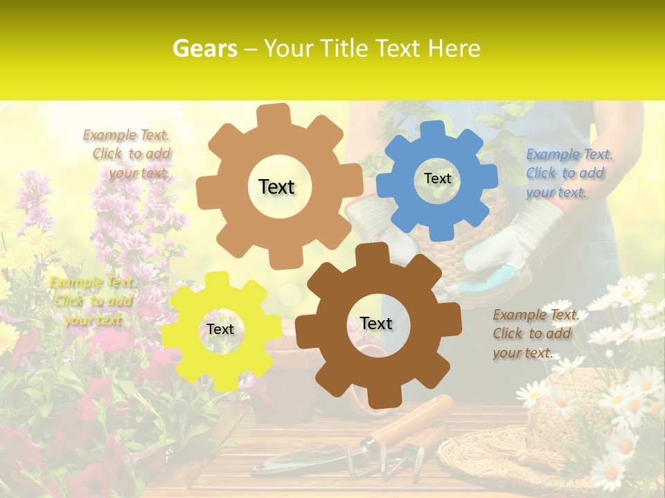 A Person Holding A Potted Plant In Their Hands PowerPoint Template