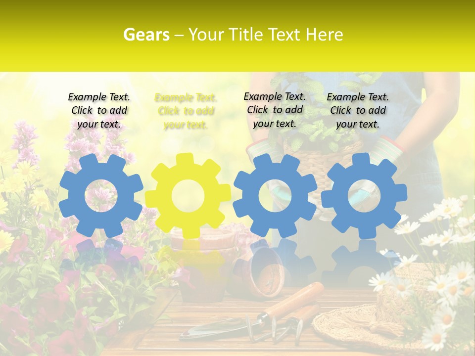 A Person Holding A Potted Plant In Their Hands PowerPoint Template