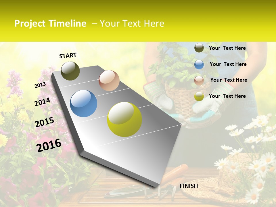 A Person Holding A Potted Plant In Their Hands PowerPoint Template