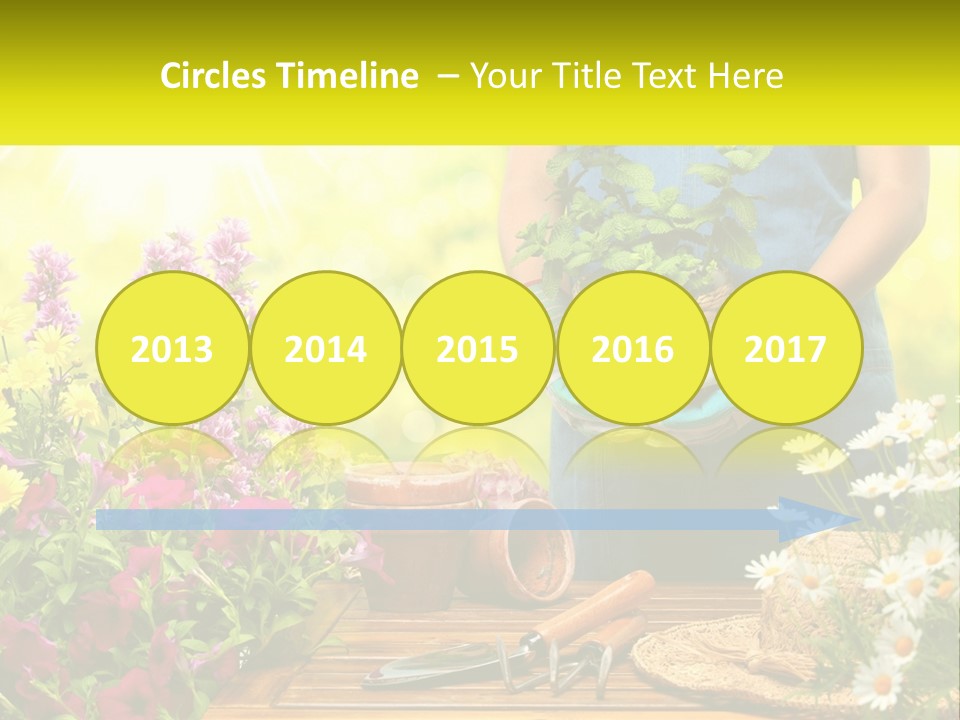 A Person Holding A Potted Plant In Their Hands PowerPoint Template